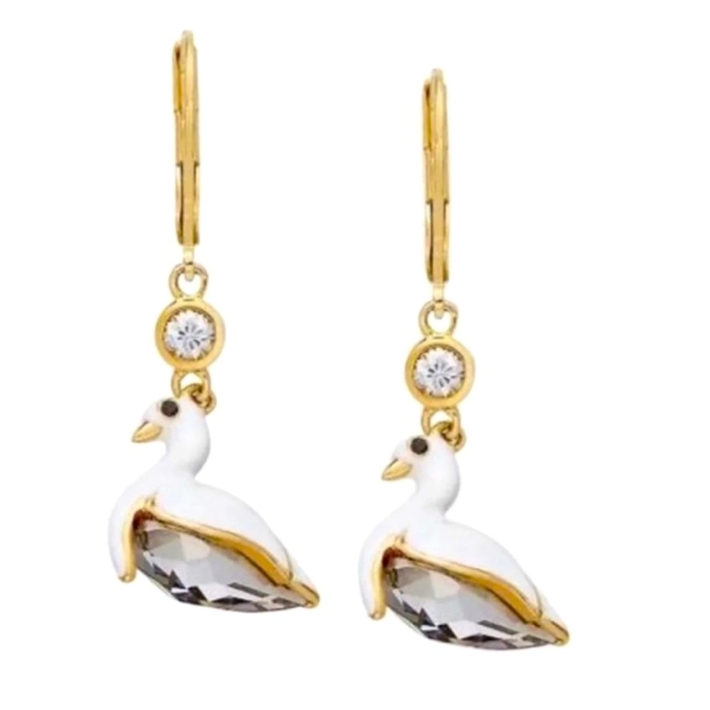 Kate Spade on Pointe Crystal Swan Earrings